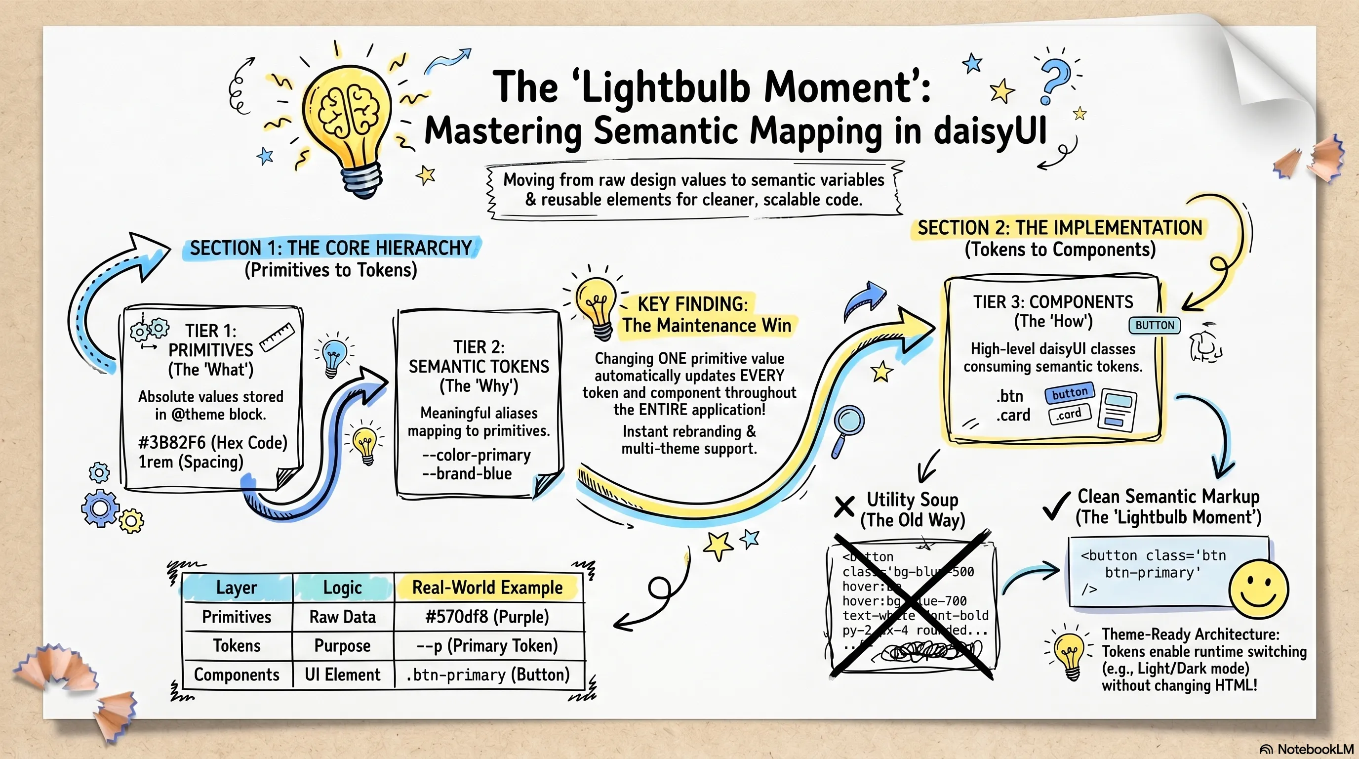 Mastering sermantic mapping in DaisyUI